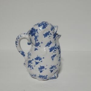 Bybee Pottery Blue And White Pitcher